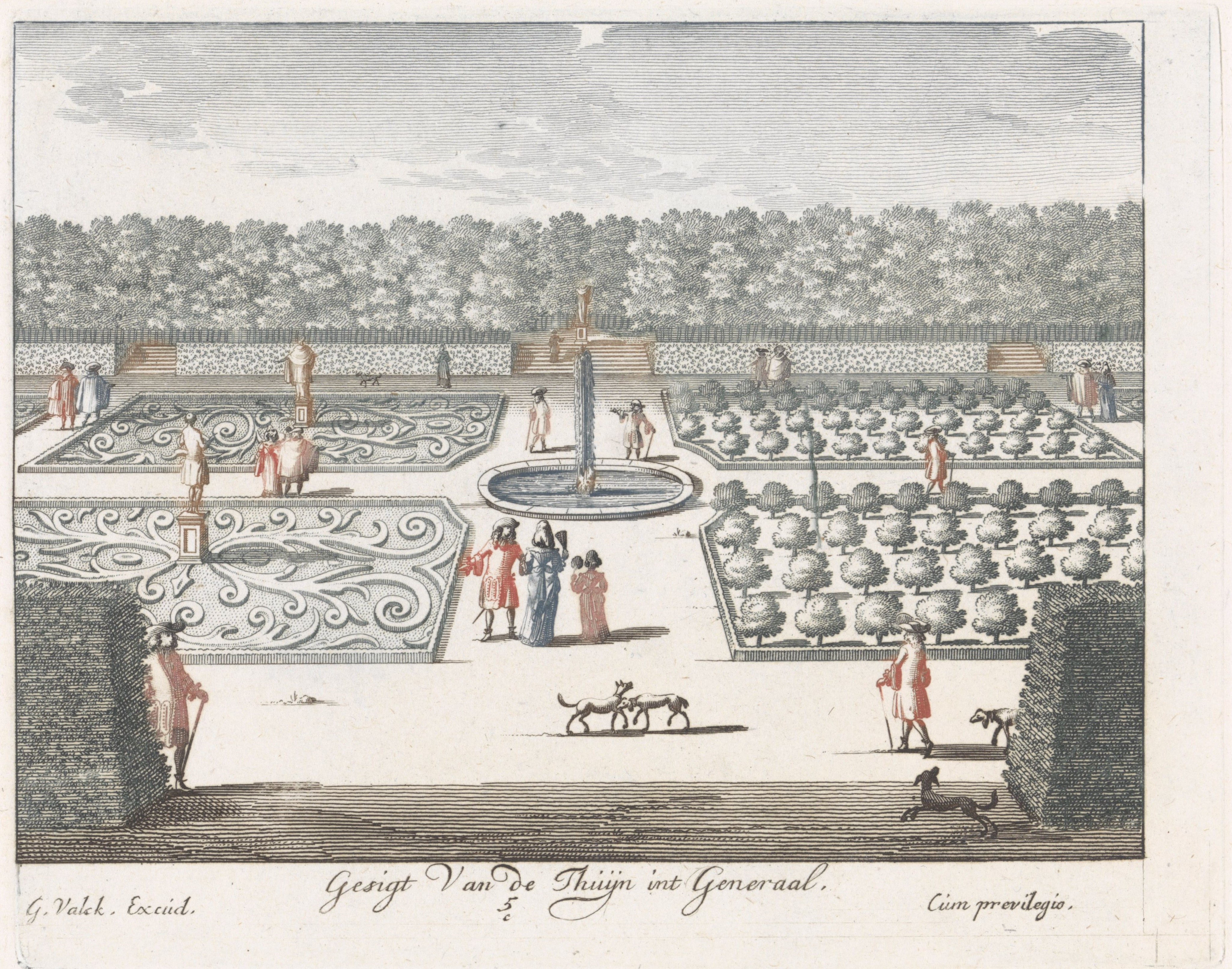 Tuin van Paleis Soestdijk rond 1695