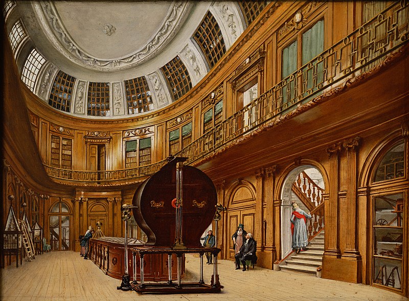 Schilderij van de Ovale Zaal van het Teylers Museum (ca. 1800-1820)