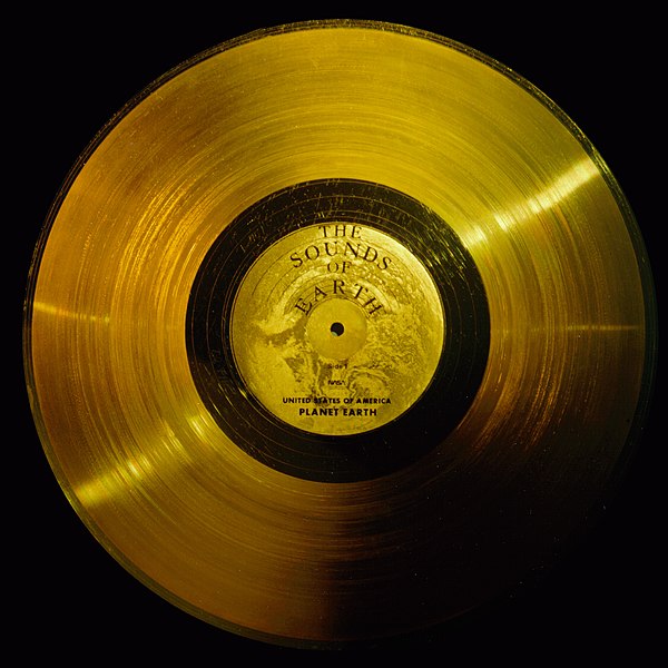 Voorkant van de Voyager Golden Record